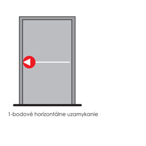DA - Jednobodové panikové kovanie na jednokrídlové dvere D1/1B S - Strieborná | MP-KOVANIA.sk