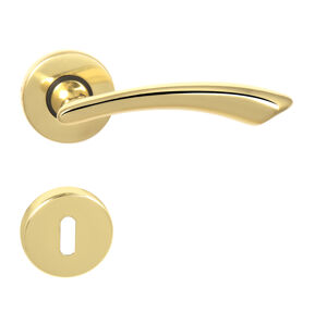 Kľučka na dvere FO - NATALIA - R (E) ZLL - zlatá lesklá (L01) | MP-KOVANIA.sk