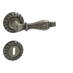 Kľučka na dvere FO - SIRACUSA - R SIA - sivá antik (N10) | MP-KOVANIA.sk
